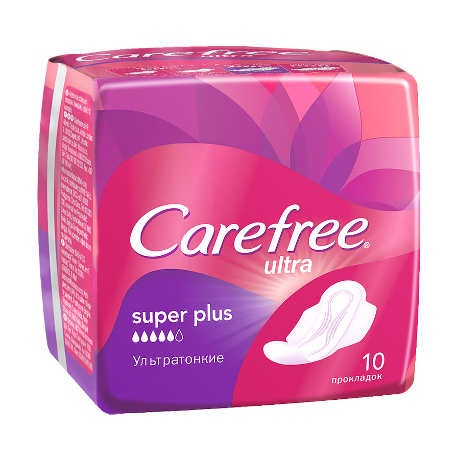 

Гігієнічні прокладки для критичних днів Carefree Ultra Super Plus, 10 шт