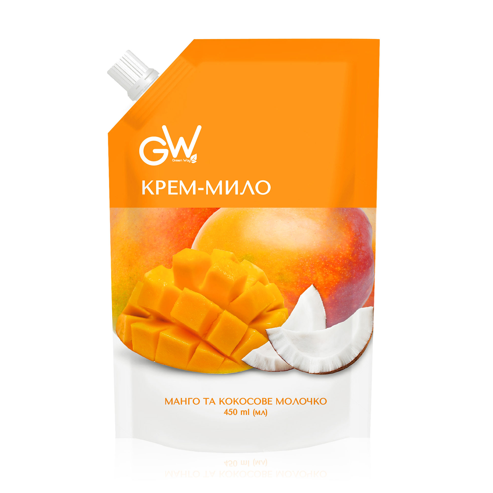

Рідке крем-мило Green Way ФітоЛінія Манго з кокосовим молочком, 450 мл (дойпак)