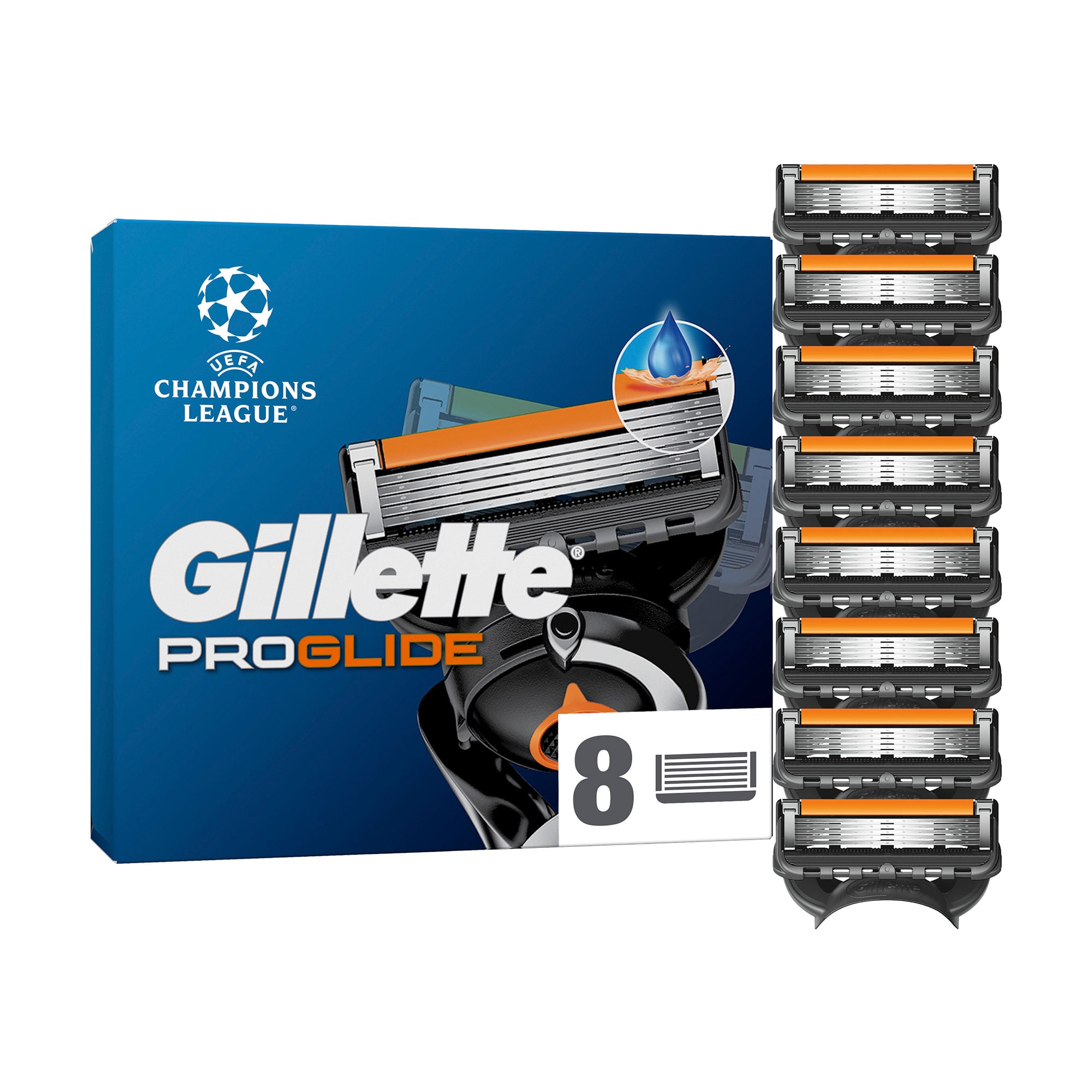 

Змінні картриджі для гоління чоловічі (леза) Gillette Fusion ProGlide, 8 шт