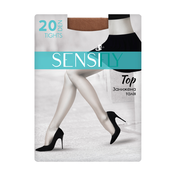 

Колготки жіночі Sensi Fly Top Tights із заниженою талією, 20 DEN