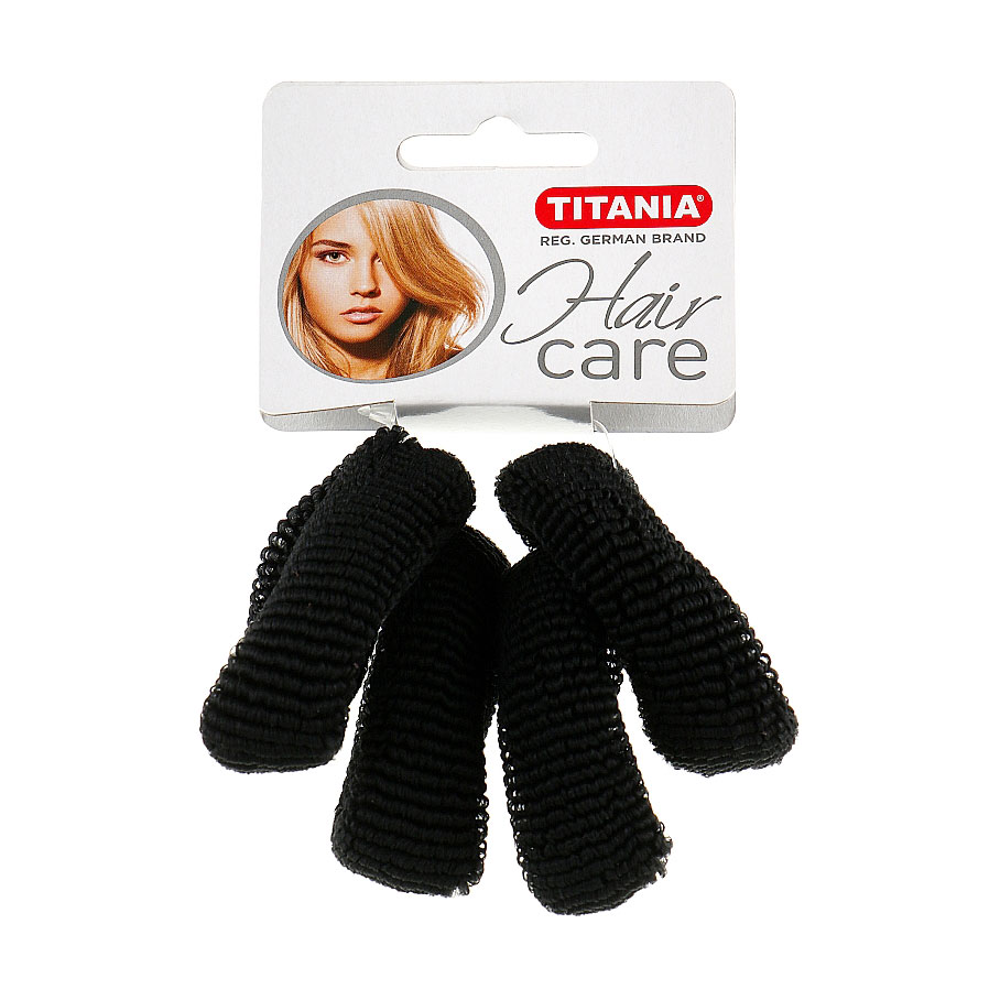 

Резинка для волосся Titania чорна, 4 шт (7874)