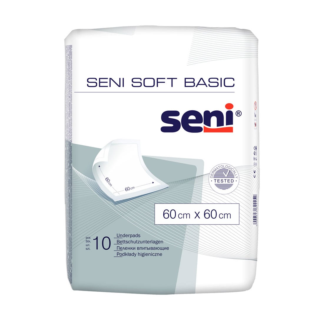 

Уцінка! Пелюшки гігієнічні Seni Soft Basic 60*60 см, 10 шт