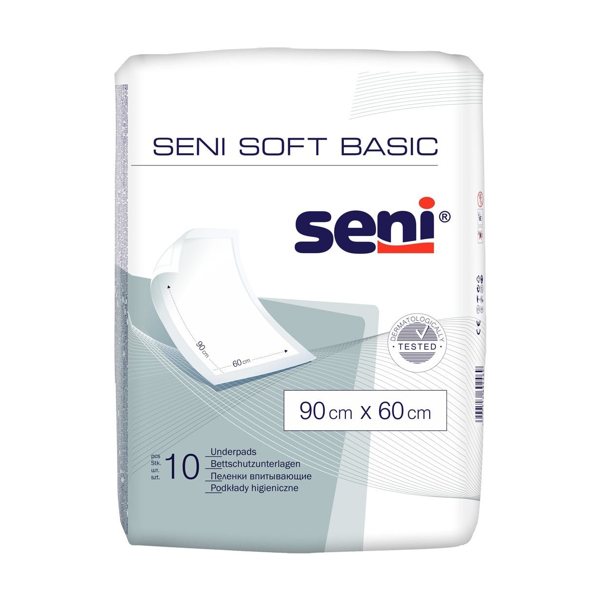 

Уцінка! Пелюшки гігієнічні Seni Soft Basic 90*60 см, 10 шт