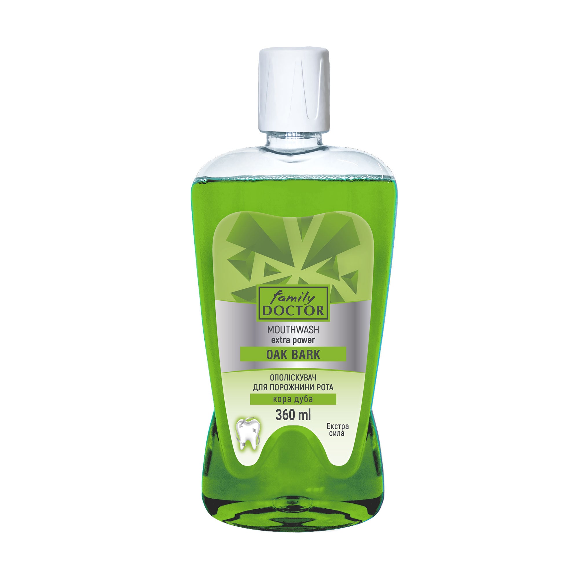 

Ополіскувач для ротової порожнини Family Doctor Екстра сила, Кора дуба, 360 мл