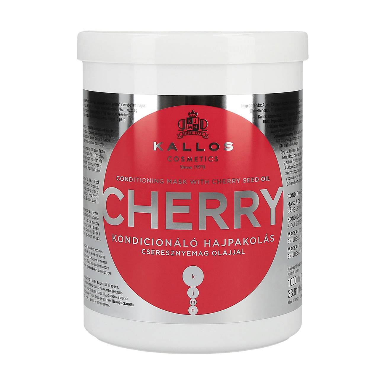 

Маска для волосся Kallos Cosmetics Cherry Hair Mask з екстрактом вишні, 1 л