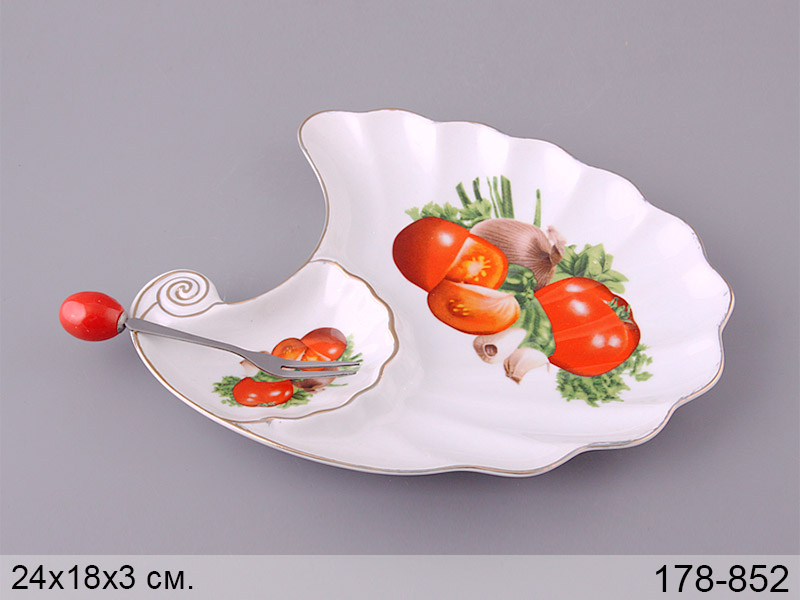 

Блюдо з віделкою Lefard Томати, 24*18*3см,178-852