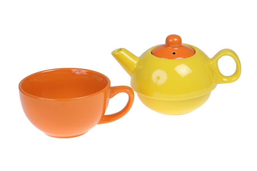 

Набір чашка, заварник Lefard Веселка жовто-оранж 2пр., 310/425мл, 13*16*12,398-138