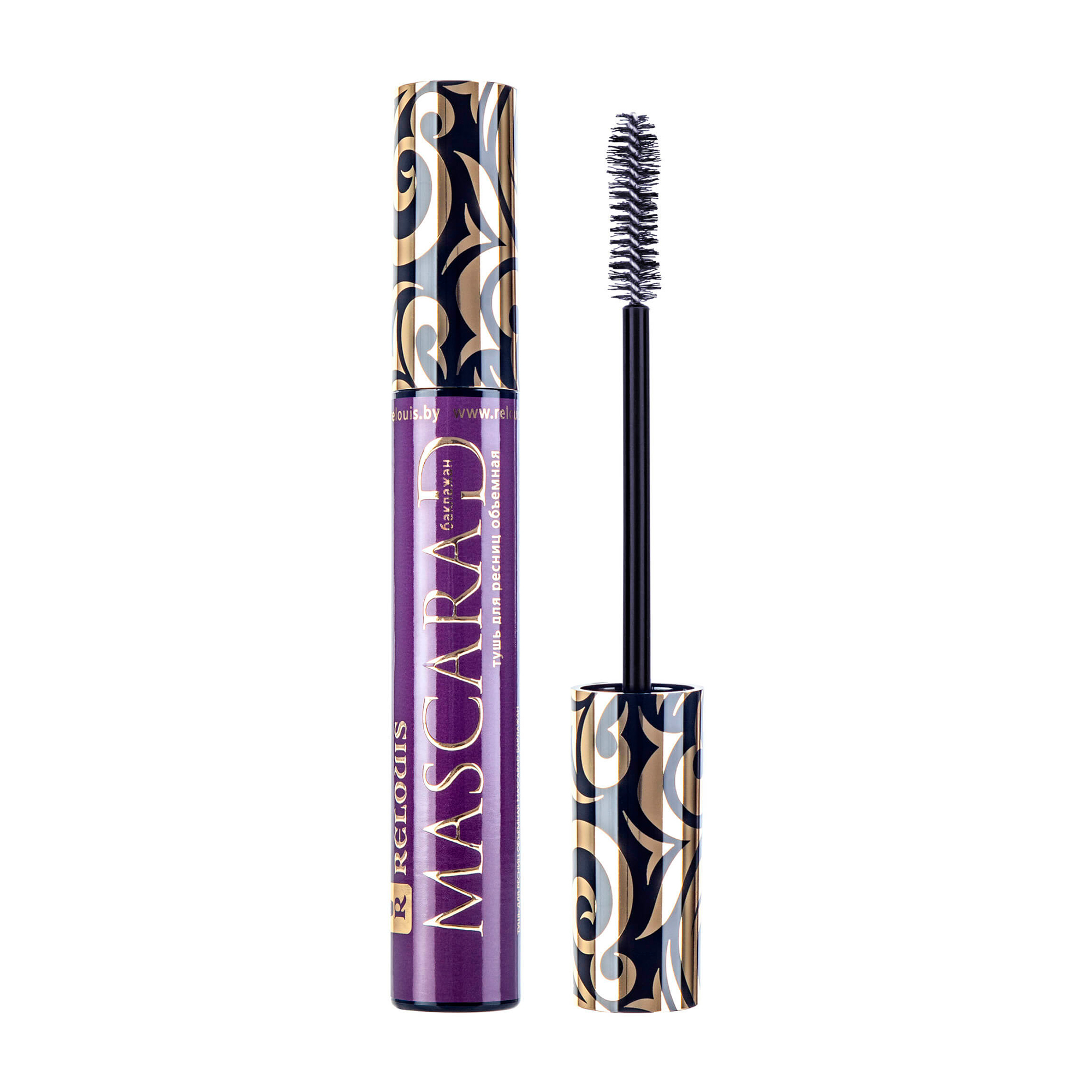 

Туш для вій об'ємна Relouis Mascarad Mascara Баклажан, 10 г