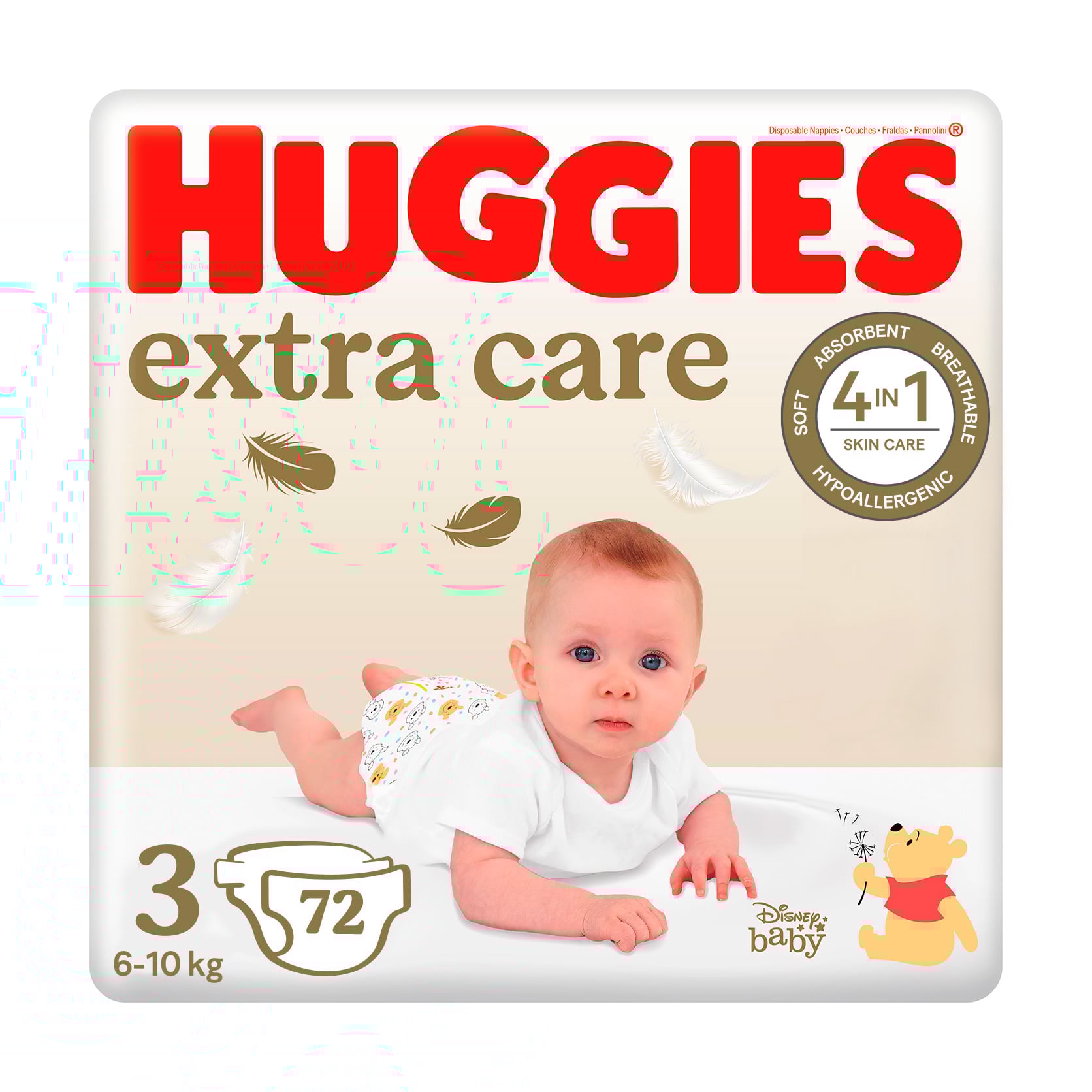 

Підгузки Huggies Extra Care розмір 3 (6-10 кг), 72 шт