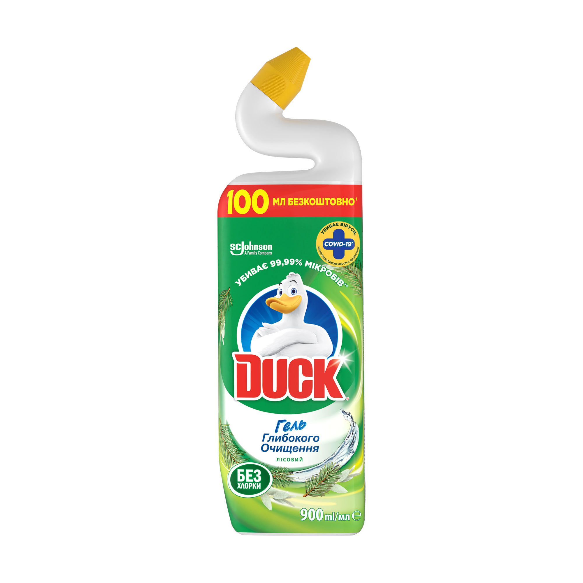 Гель для глибокого очищення туалету Duck Лісовий, 900 мл