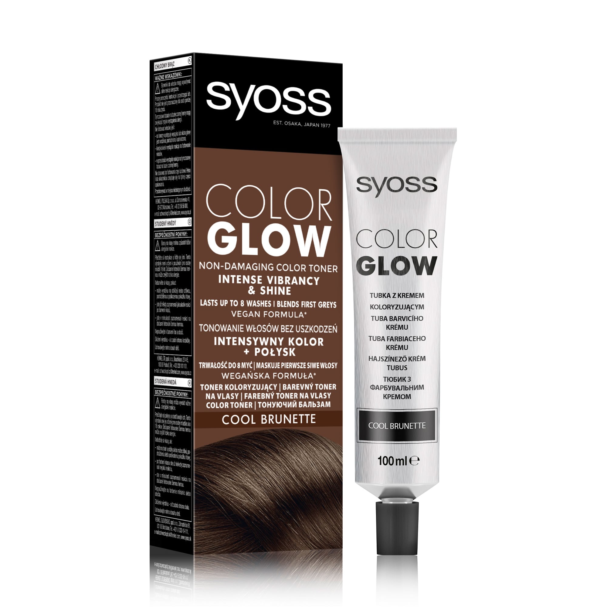 

Тонувальний безаміачний бальзам для волосся SYOSS Color Glow, Cool Brunette, 100 мл