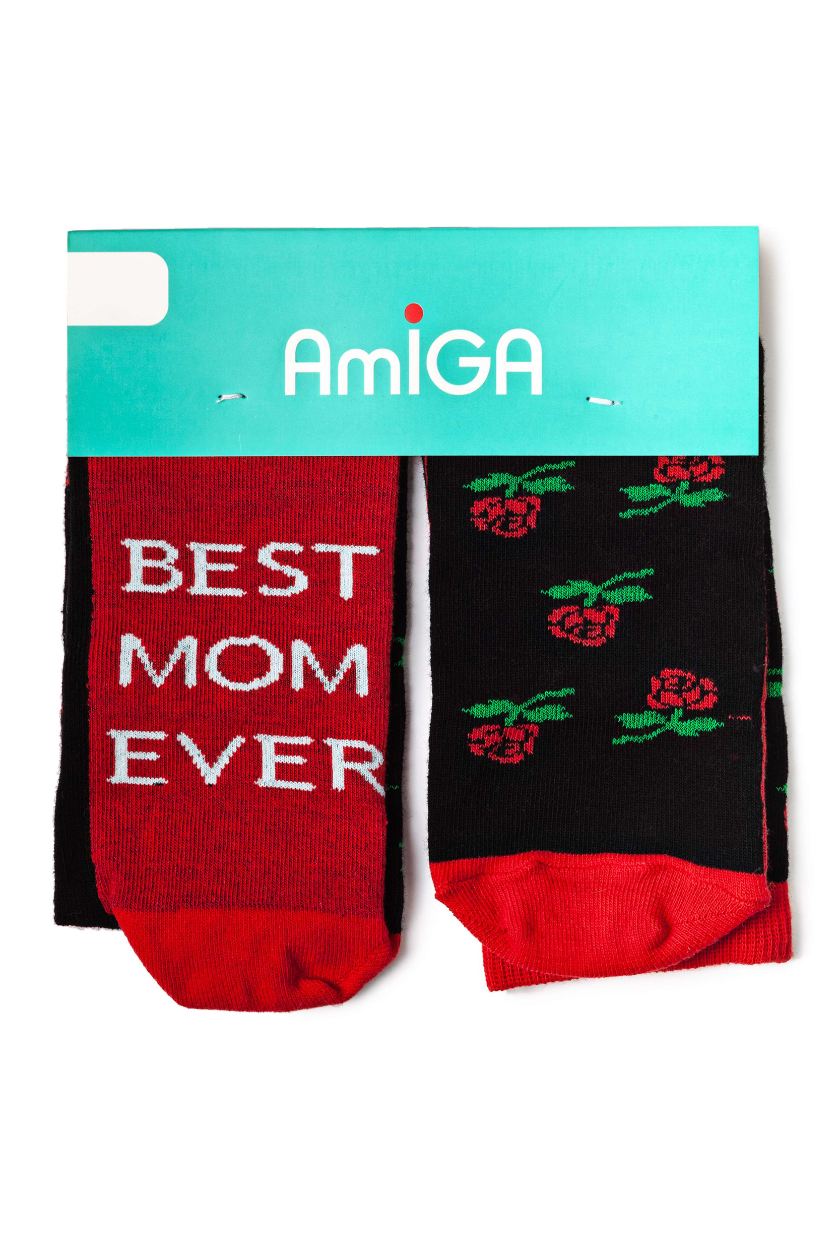 

Аміга шкарпетки жіночі 'Бест мам' троянди червоні р.23-25