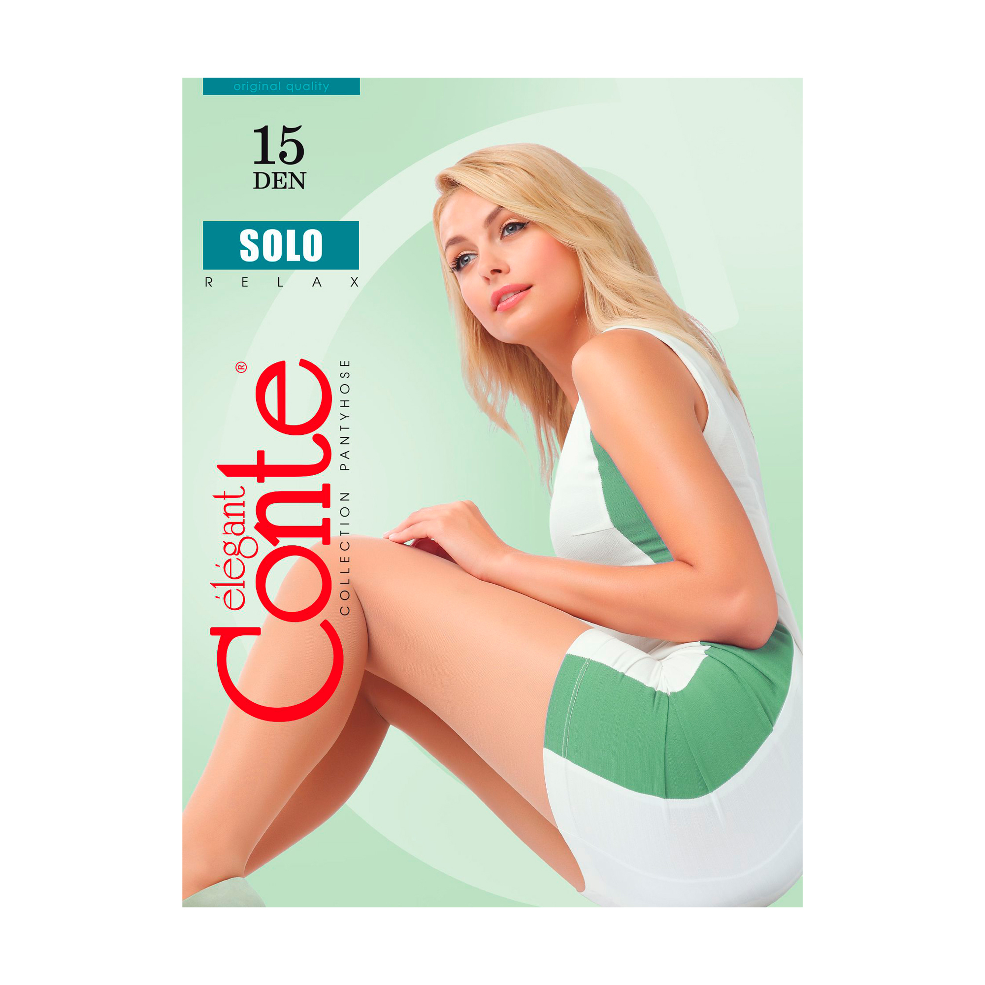 

Колготки жіночі Conte elegant Solo класичні, з шортиками, 15 DEN, Bronz, розмір 4