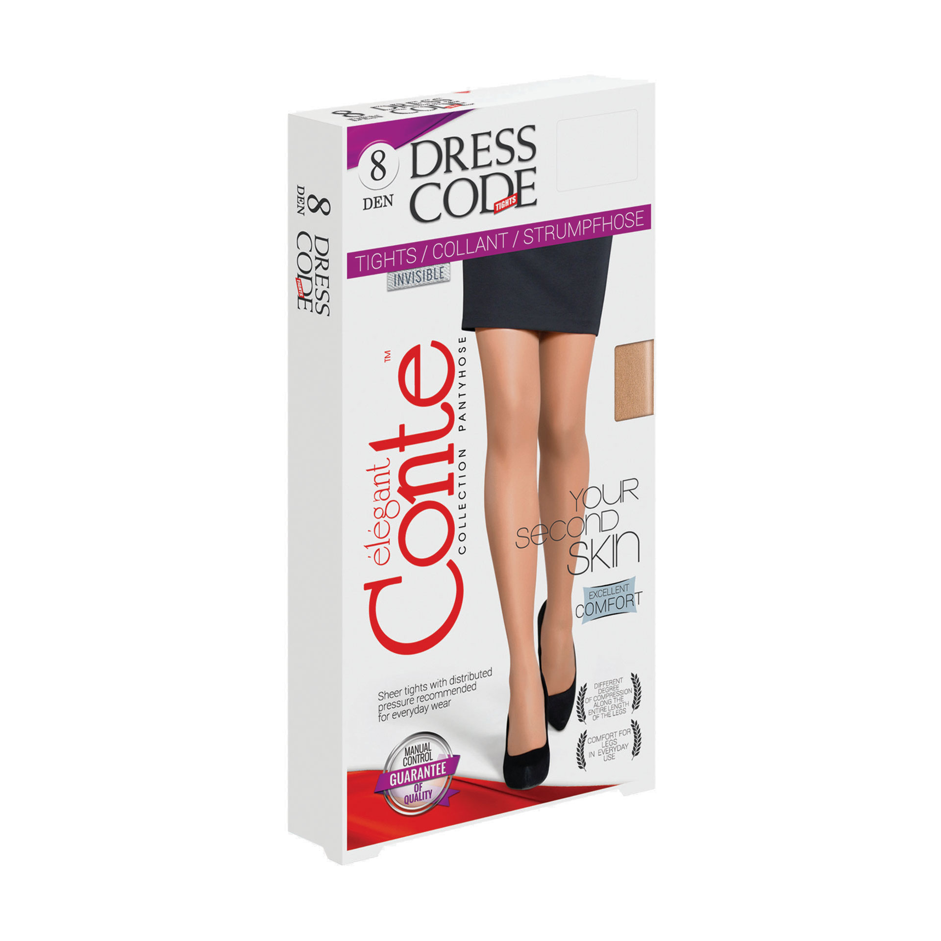 

Колготки жіночі Conte elegant Dress Code без шортиків, 8 DEN, Nero, розмір 2