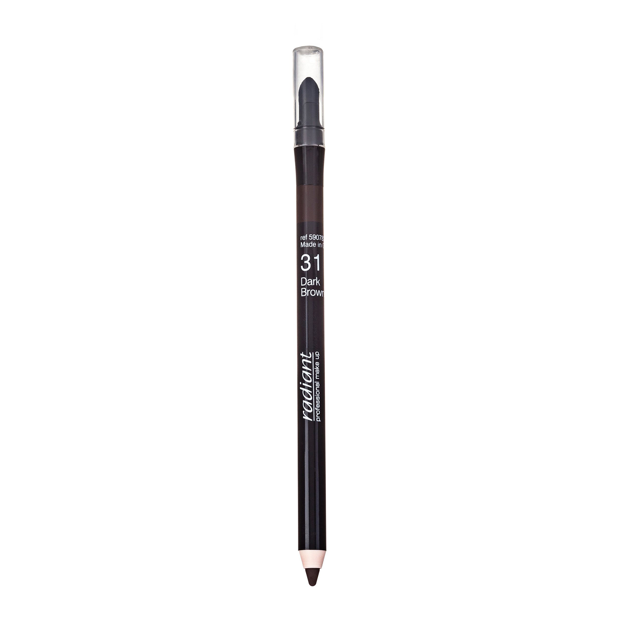 

Водостійкий олівець для очей Radiant Softline Waterproof, 31 Dark Brown, 1.2 г