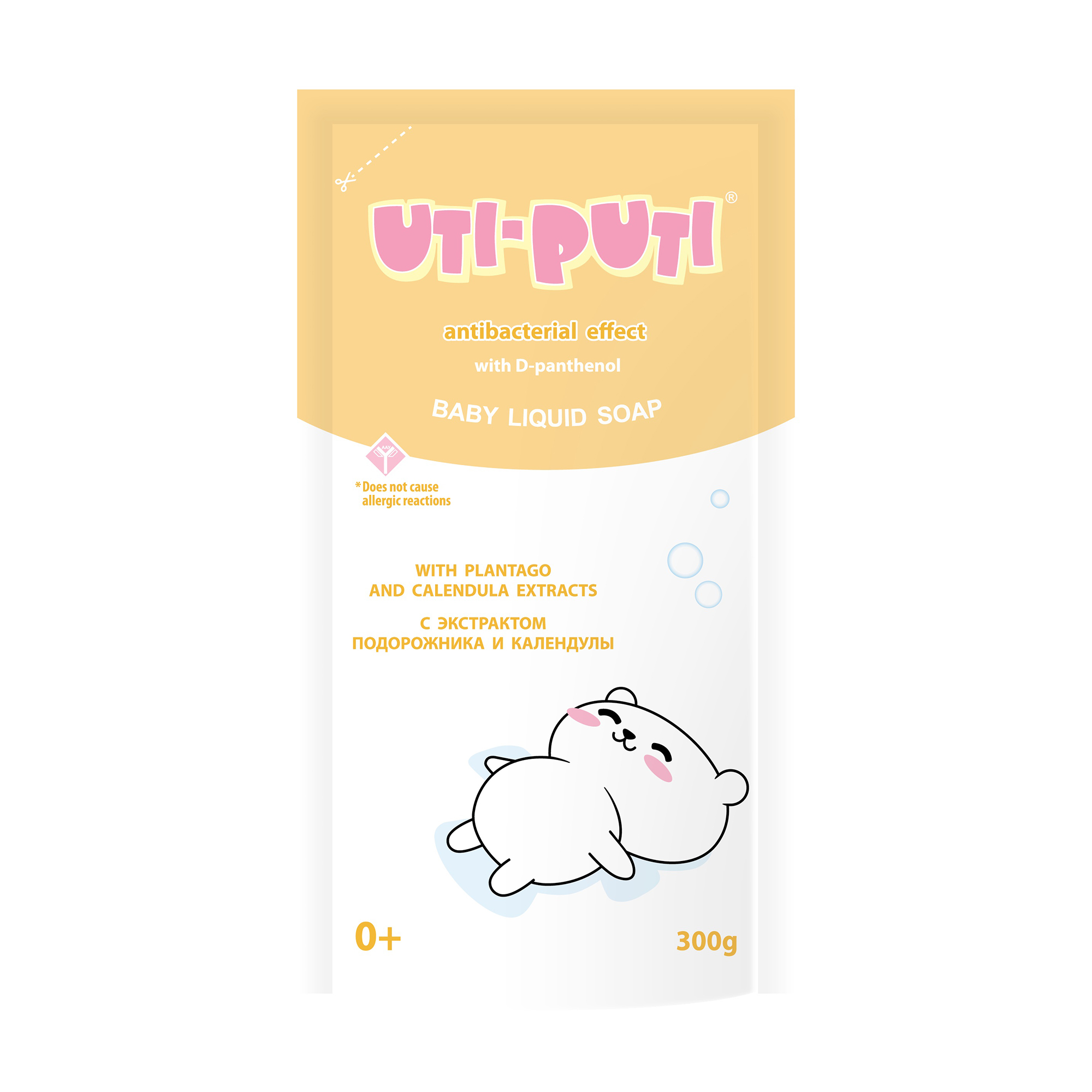 

Дитяче рідке мило Уті-Путі з екстрактом подорожника та календули, 300 мл (дойпак)