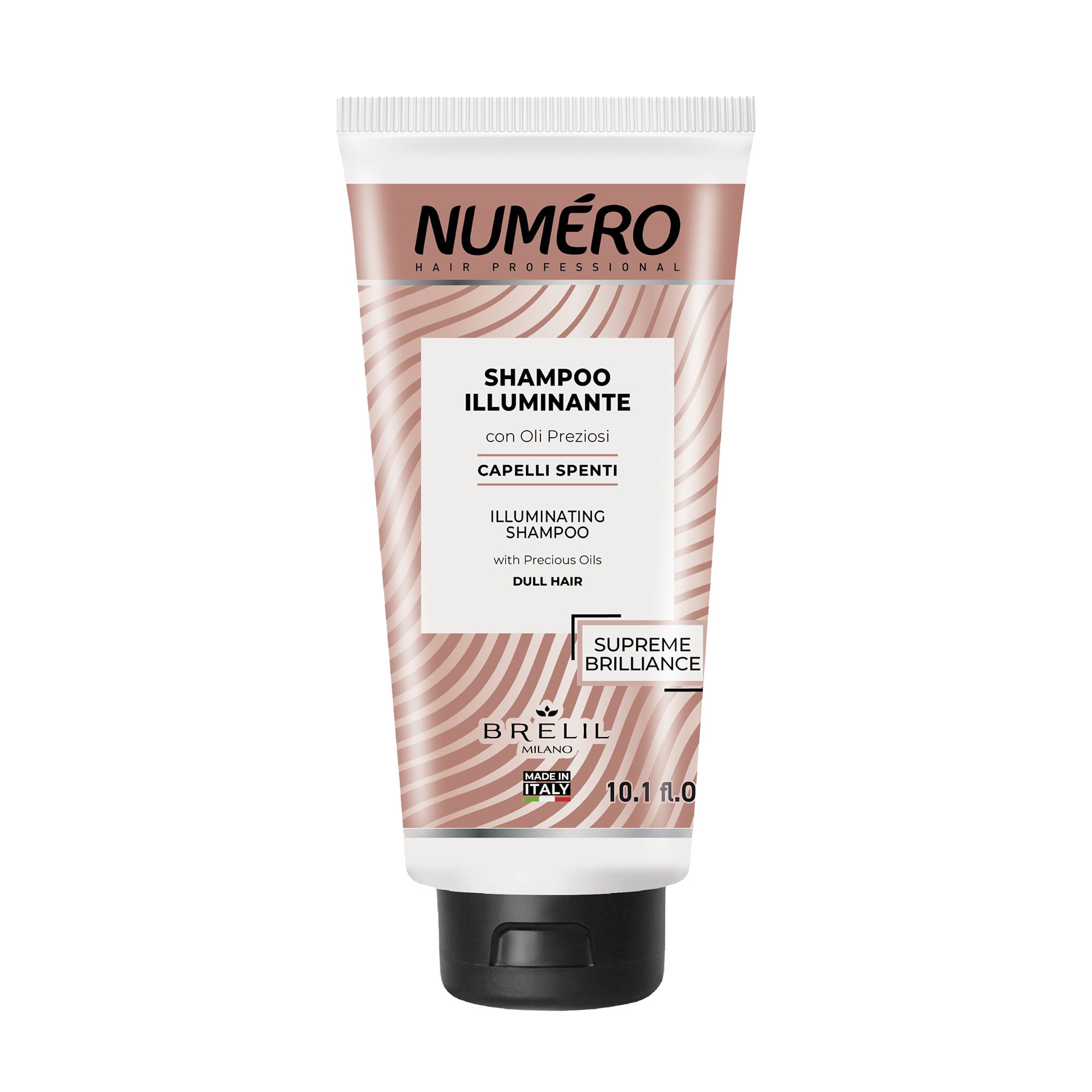 Шампунь Brelil Numero Supreme Brilliance Illuminating Shampoo для блиску волосся, на основі цінних олій, 300 мл