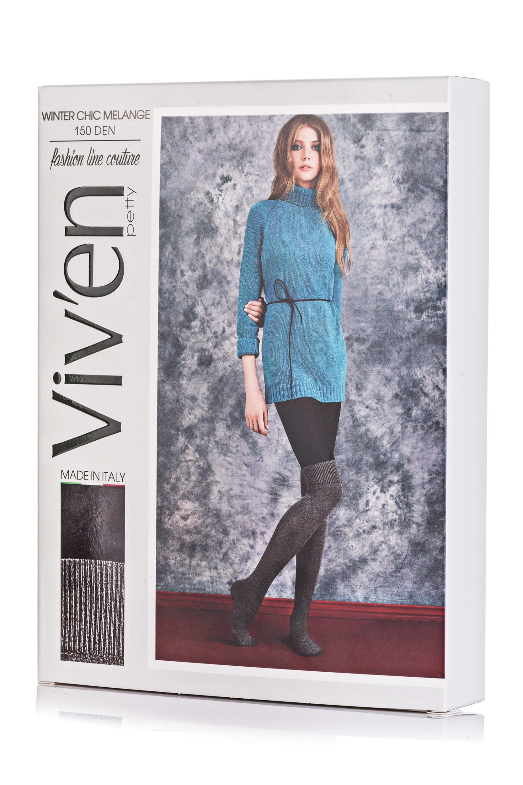 

Колготы женские TM Viv’en petty WINTER CHIC KHAKI MELANGE 150 ден черный/хаки