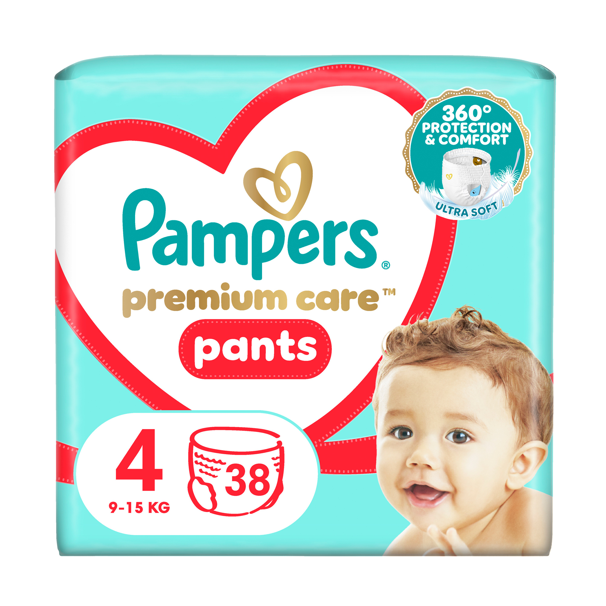 

Уцінка! Підгузки-трусики Pampers Premium Care Pants розмір 4 (9 15 кг), 38 шт