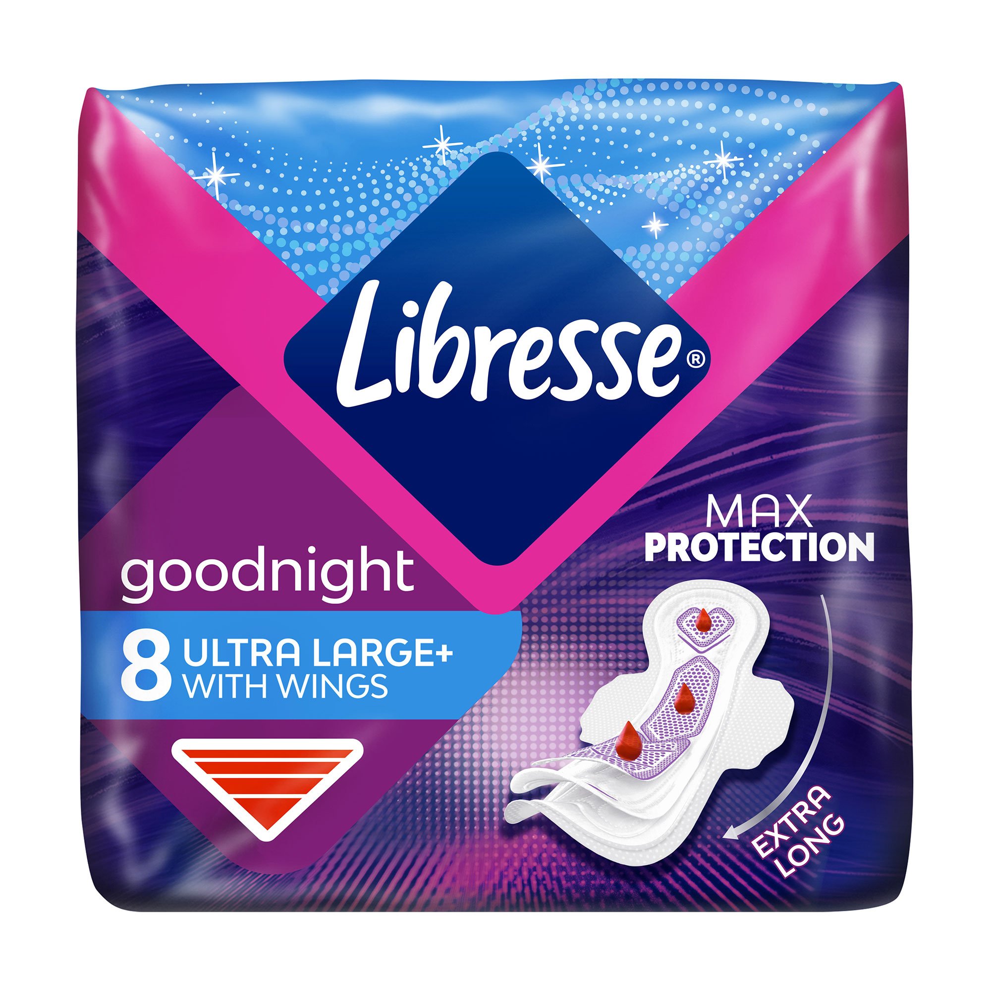 

Прокладки гігієнічні Libresse Ultra Goodnight Large нічні, 8 шт