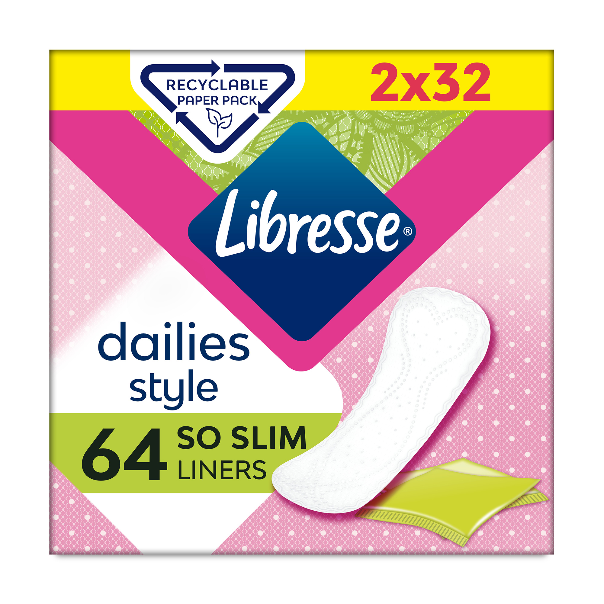 

Уцінка! Щоденні прокладки Libresse Dailies Style So Slim ультратонкі, 64 шт