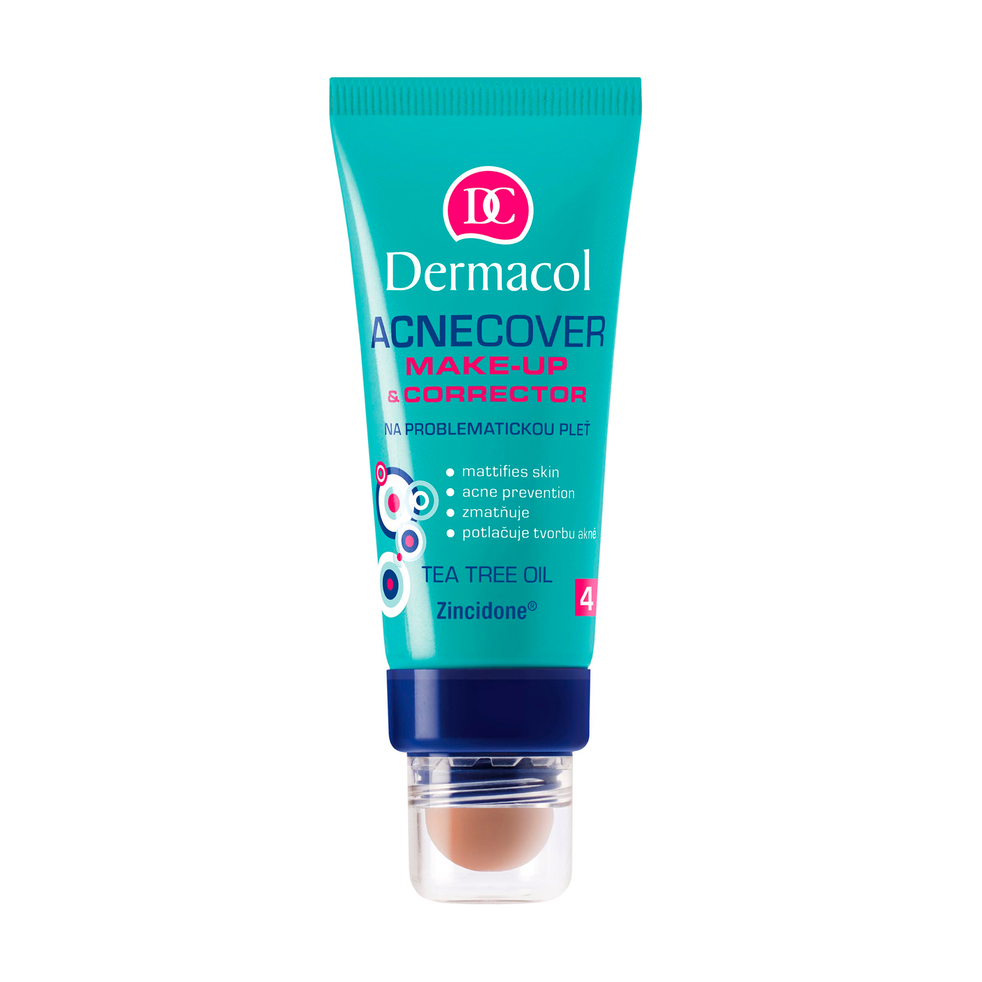 

Тональний крем Dermacol Acnecover and Corrector з коректором для проблемної шкіри 4, 33г