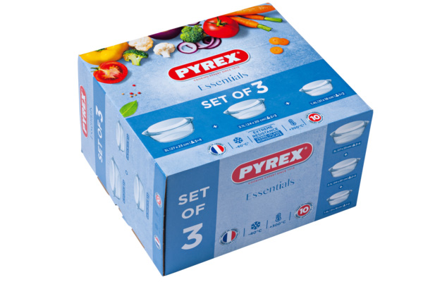 

Набір каструль PYREX ESSENTIALS, 3 предмети,912S637