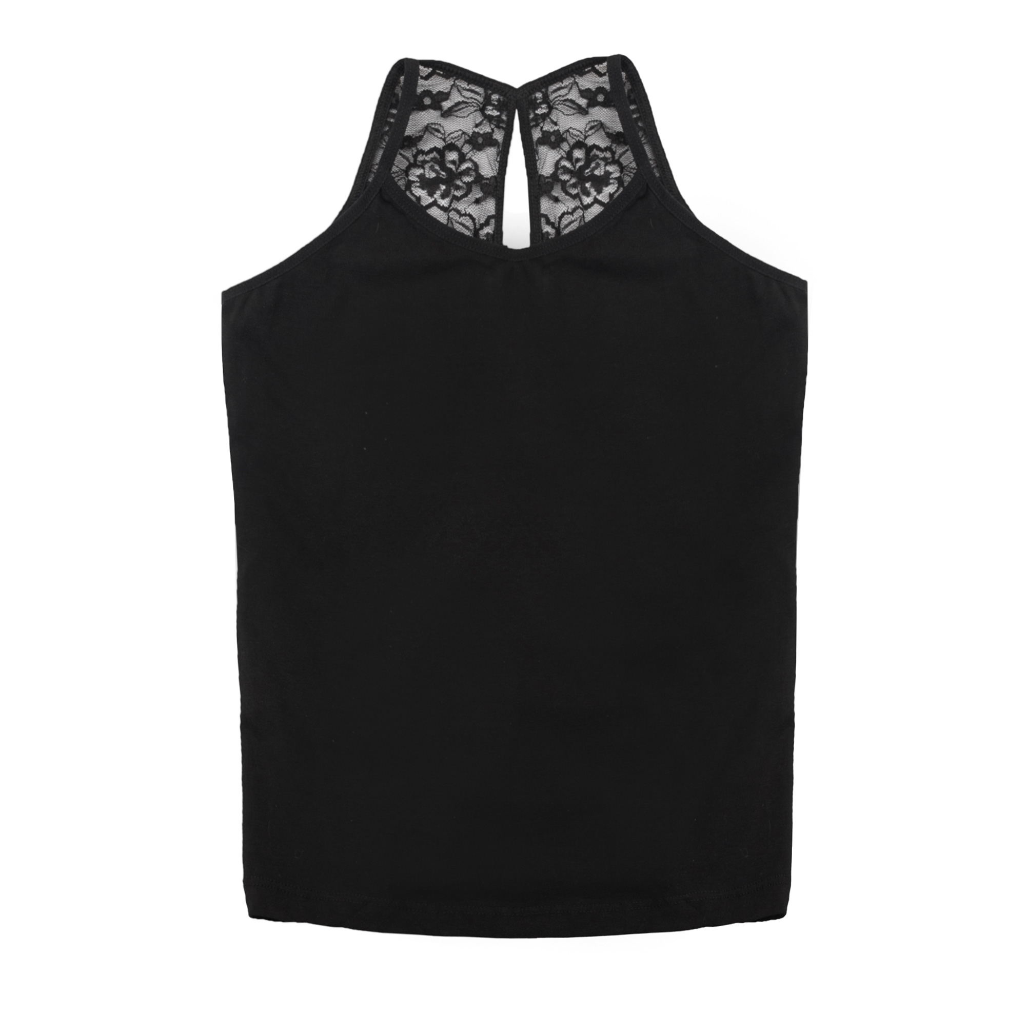 

Майка жіноча Marylux вставка гіпюр виріз на спині р.L-XL чорний м.057