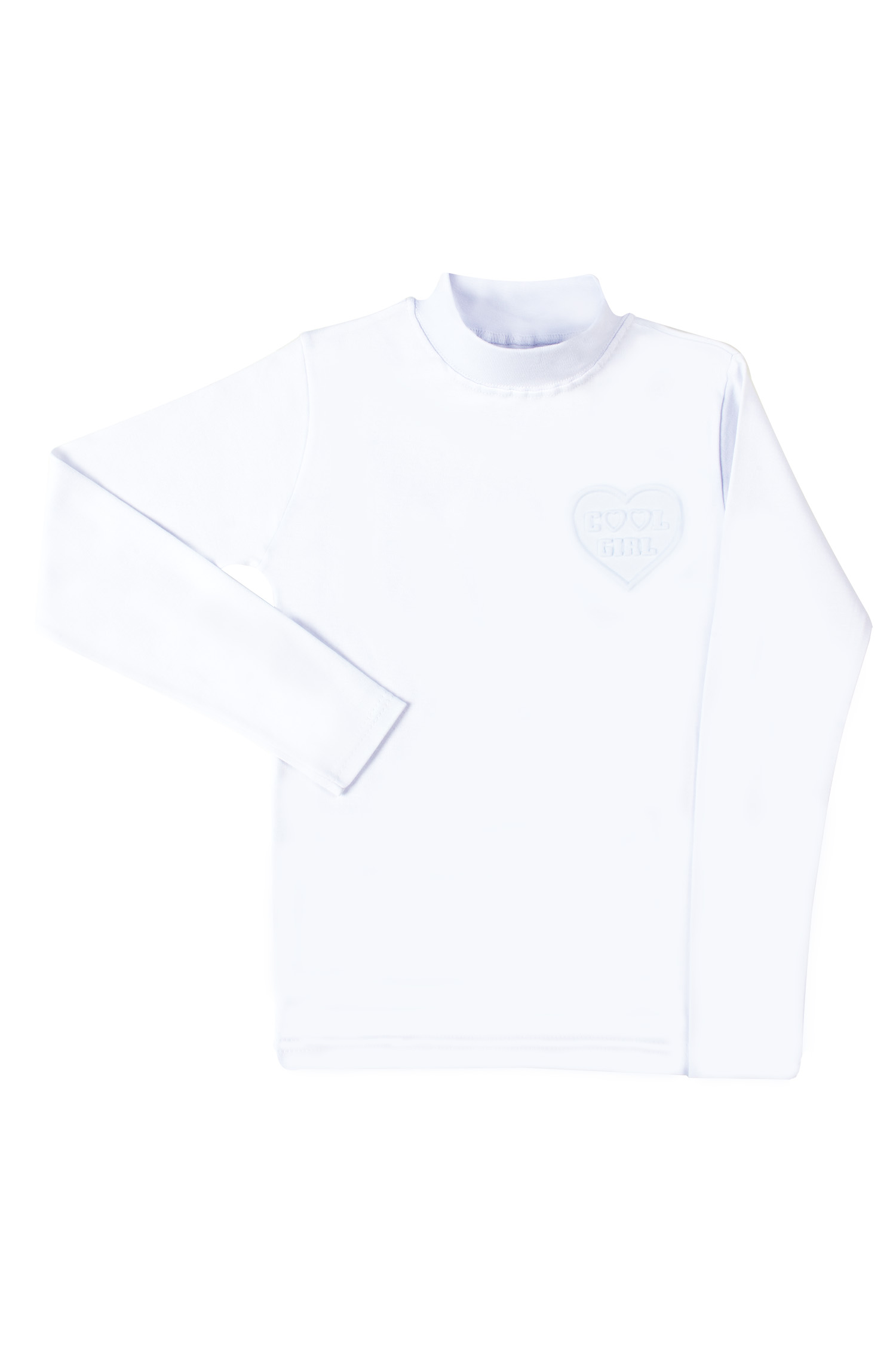 

Гольфик дитячий Umka для дівчинки р.12 зріст 146-152 білий Серце вишевка 3G / white18 / 06, heart12