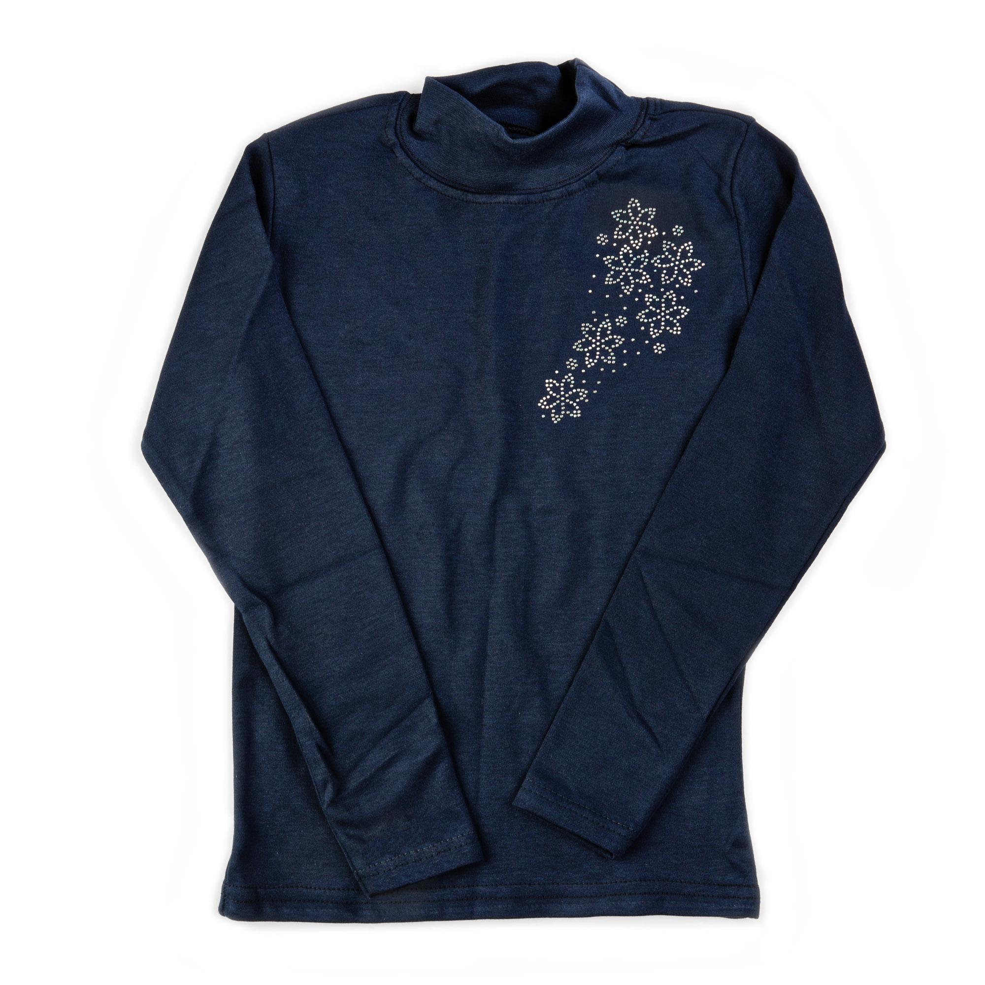 

Гольфик детский Umka для девочки т.синий Шесть цветочков 6G/darkblue18/06Sixflowers