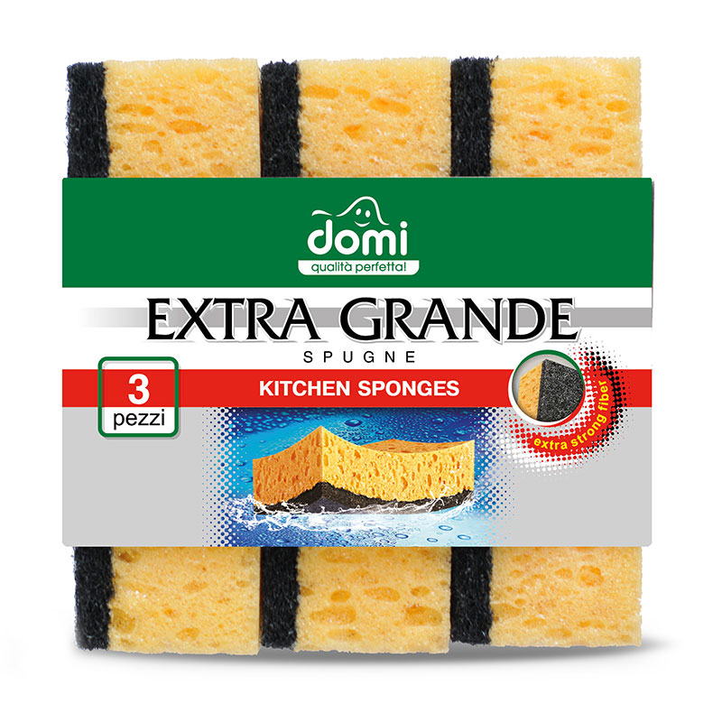 

Губки кухонні Domi надвеликі, 3 шт