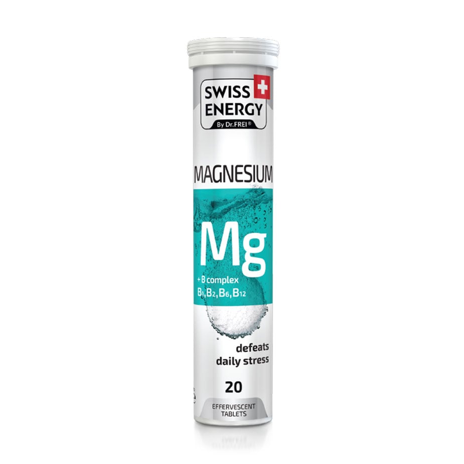 

Комплекс магнію та вітамінів групи B SWISS ENERGY Magnesium + B Сomplex, 20 шипучих таблеток