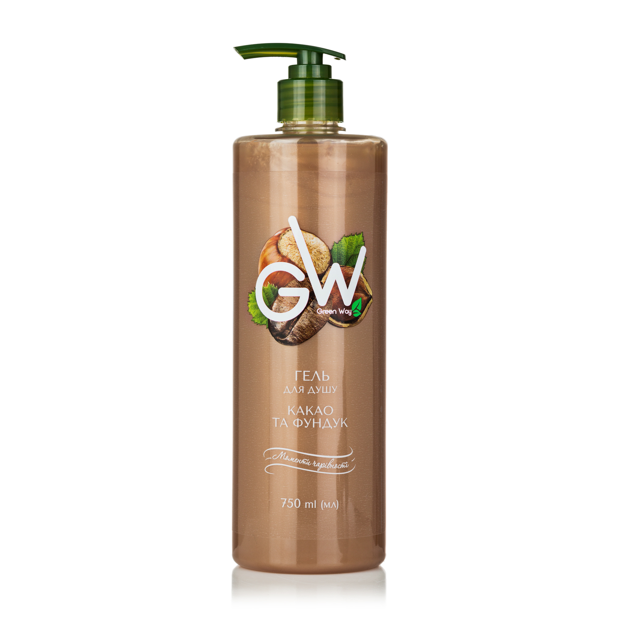 

Гель для душу Green Way ФітоЛінія Какао та фундук, 750 мл