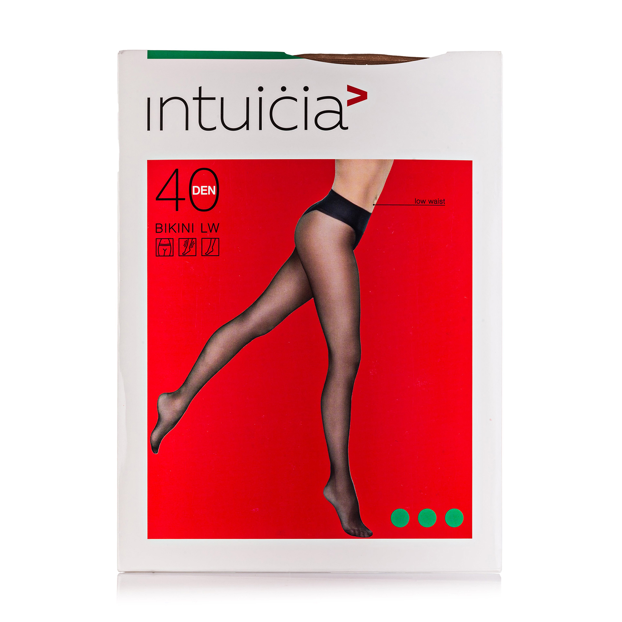 

Колготки жіночі Intuicia Bikini LW з трусиками-бікіні, 40 DEN, Black, розмір 4