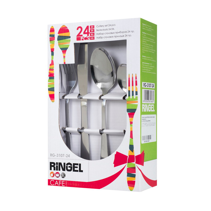 

Набір столових приладів RINGEL Cafe 24пр,RG-3107-24