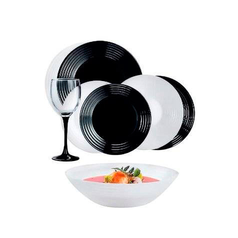 

Сервіз столовий LUMINARC HARENA BLACK & WHITE 24пр,N2243