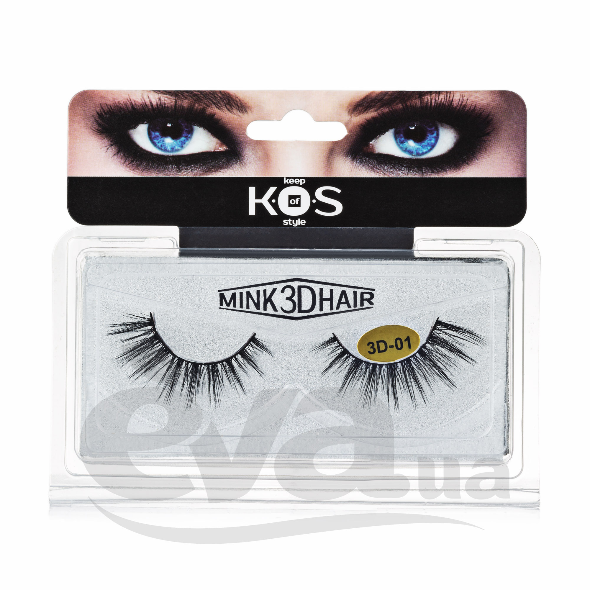 

К.О.С Накладні вії 1 пара 3D номер 1