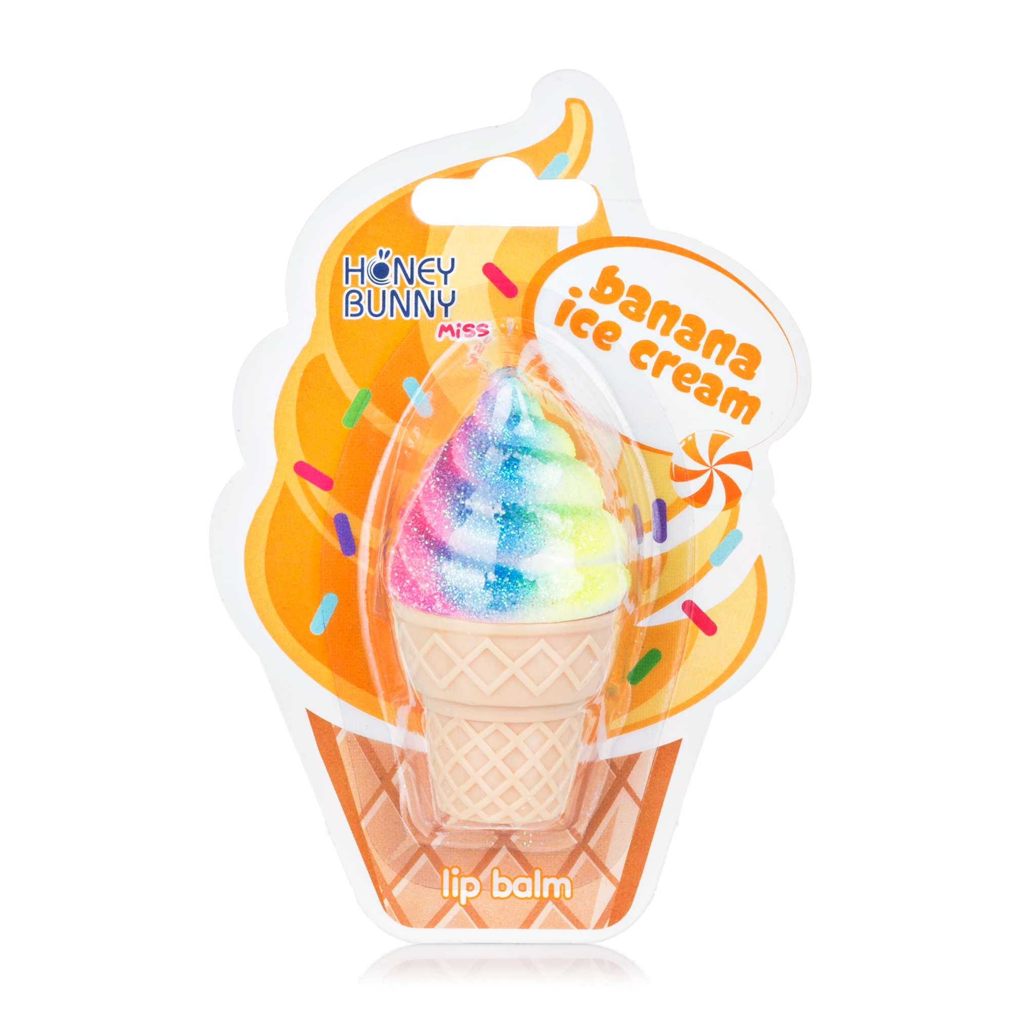 

Бальзам для губ Honey Bunny дитячий Ice Cream Banana з ароматом банану, 6г