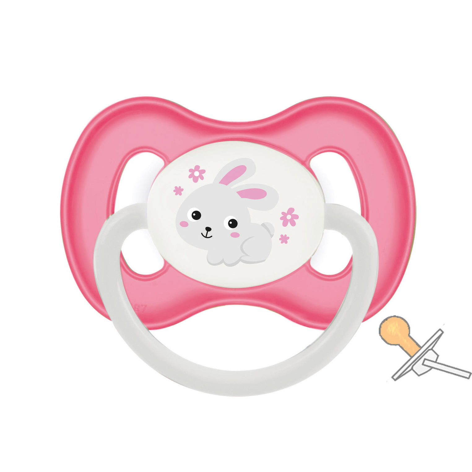 

Пустушка Canpol Babies Bunny & Company латексна кругла 0-6 міс. рожева