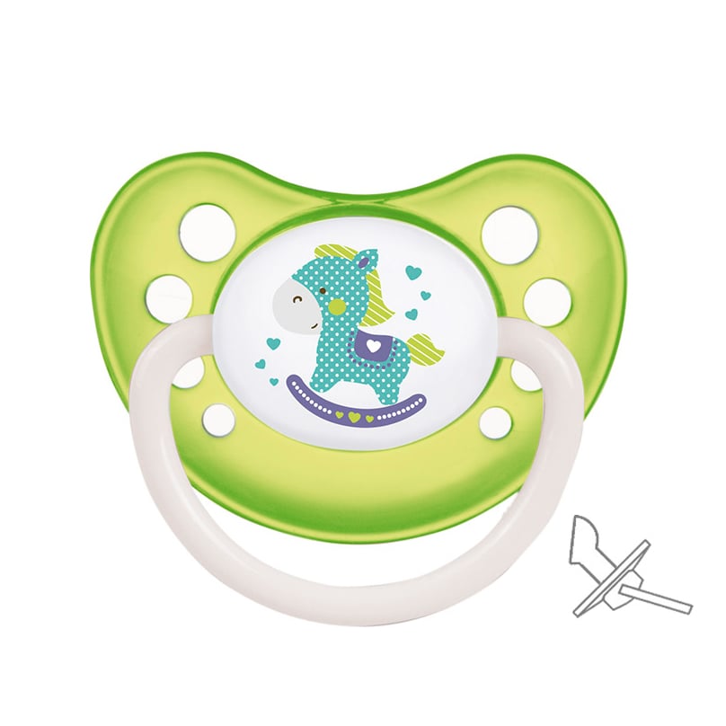 

Пустушка силіконова анатомічна Canpol Babies Toys 6-18 міс. зелена 1 шт
