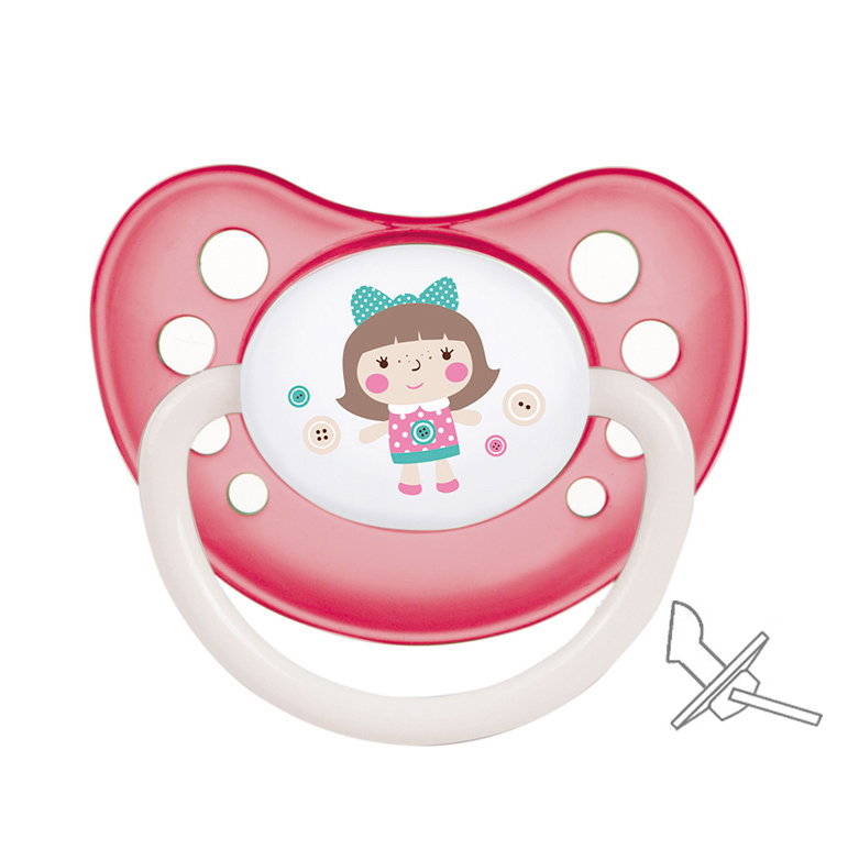 

Пустушка силіконова анатомічна Canpol Babies Toys 6-18 міс. рожева 1 шт