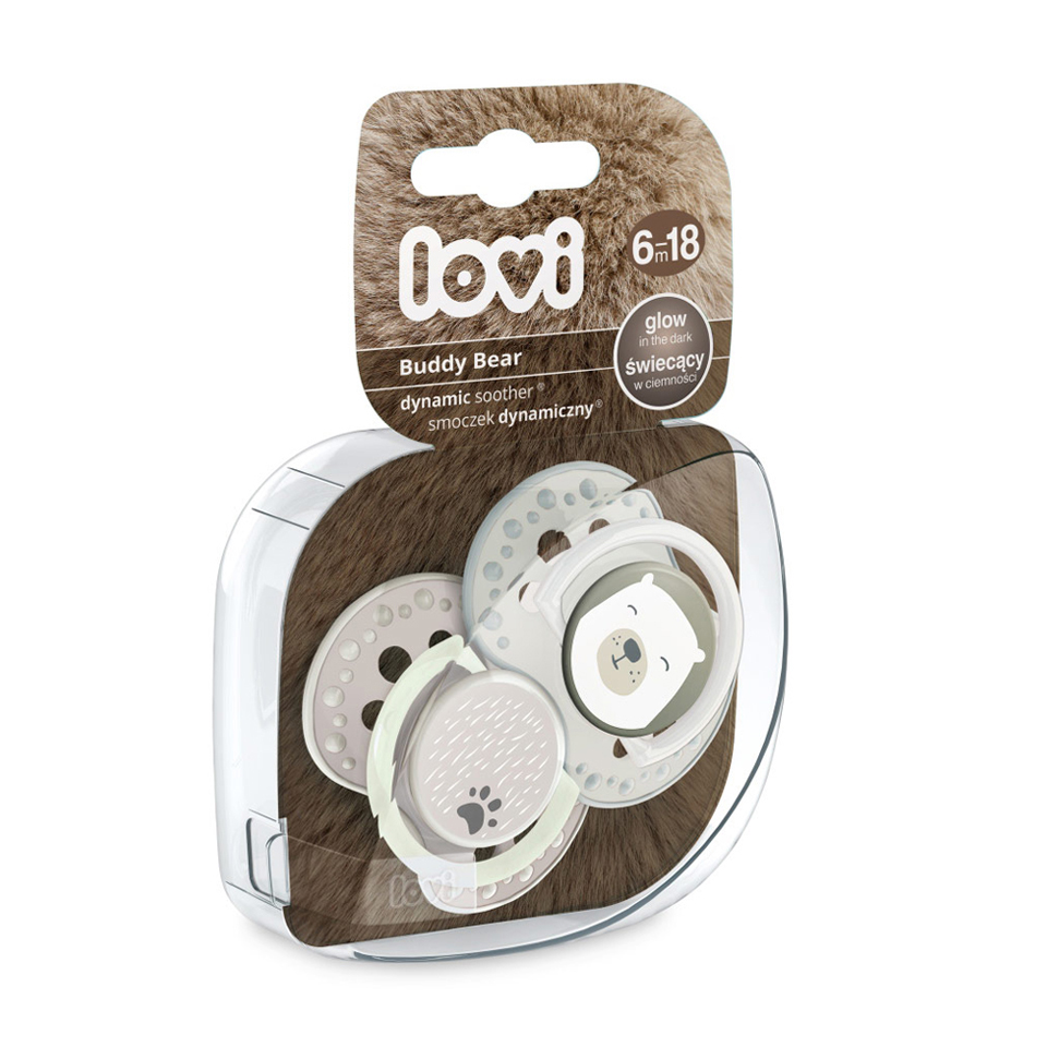 

Пустушка LOVI Buddy bear силіконова, динамічна, від 6 місяців до 1.5 року, 2 шт (22/865)