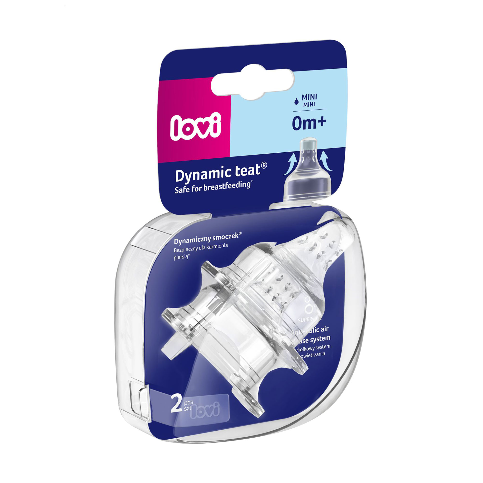 

Соска силіконова LOVI динамічна міні, 0+, 2 шт (18/749)