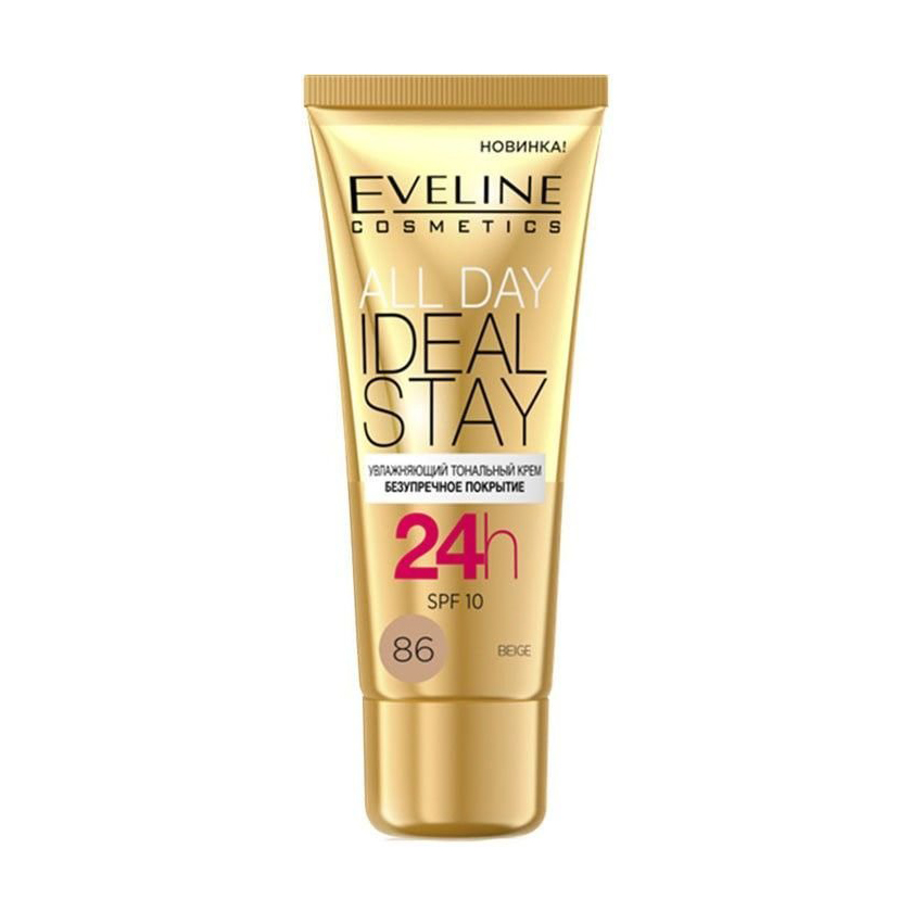 

Подарунок! Зволожувальний тональний крем для обличчя Eveline Cosmetics All Day Ideal Stay, 86 Beige, 30 мл