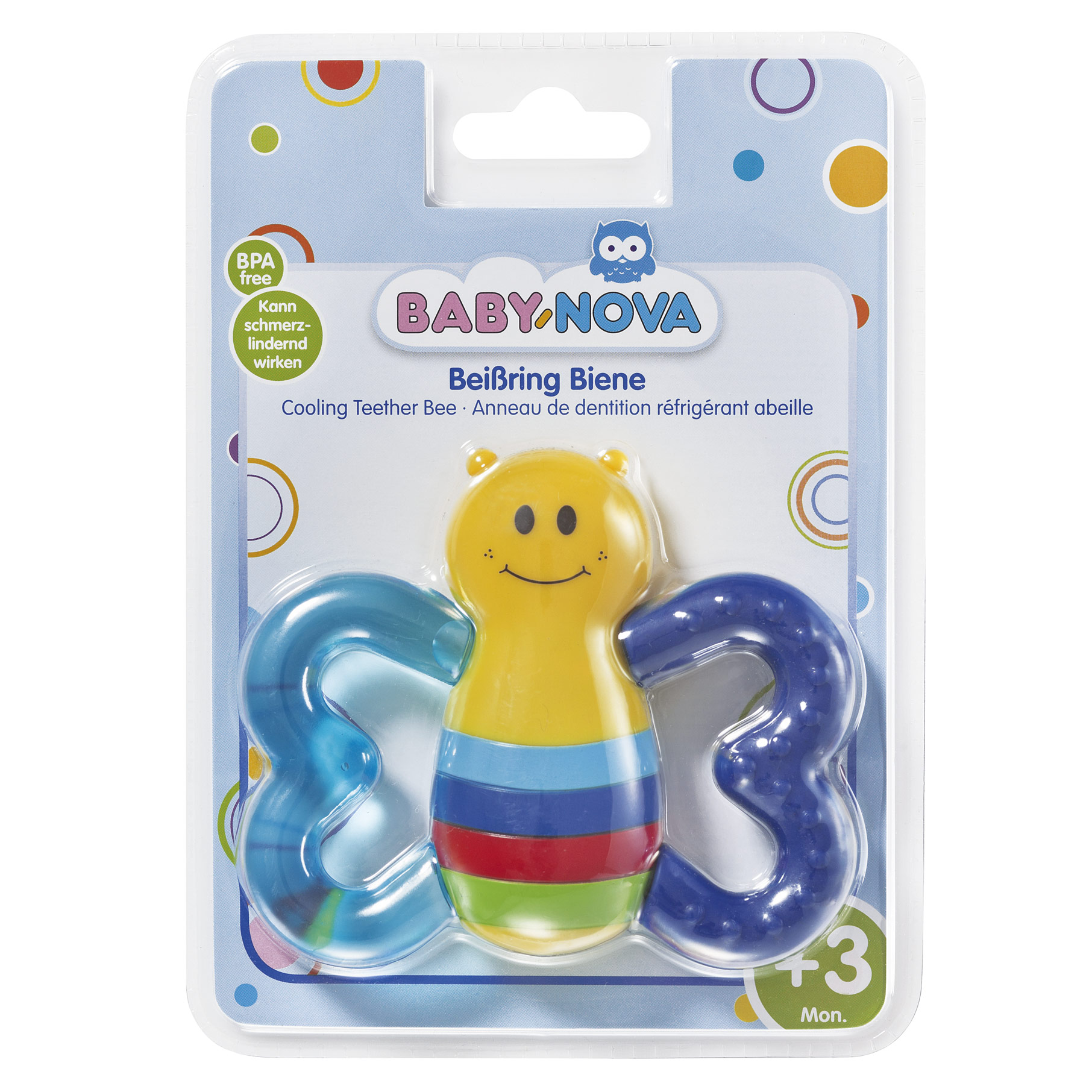 

Охолоджувальне зубне кільце Baby-Nova Бджілка