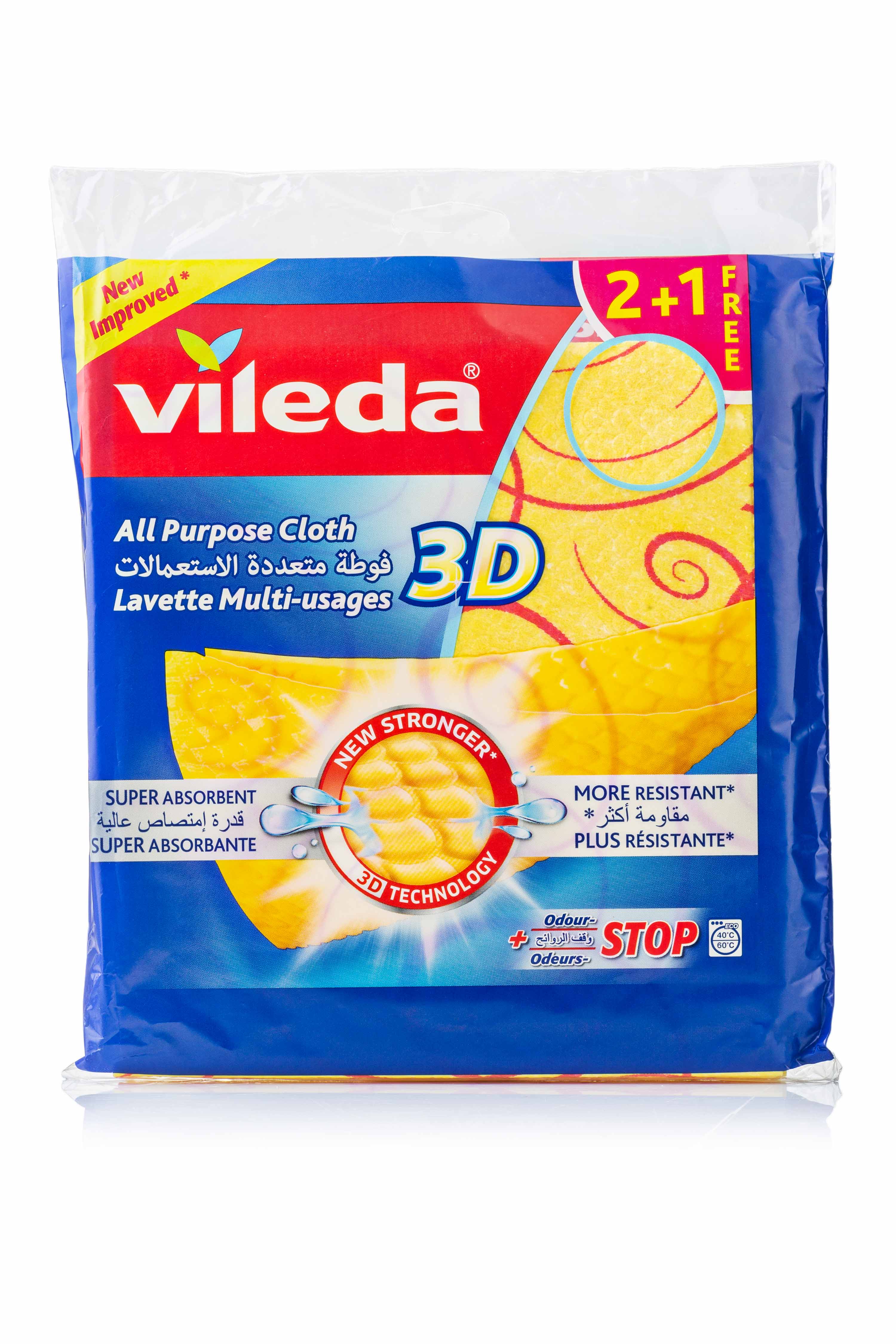

Серветки Vileda універсальна стоп запах, 3 шт.