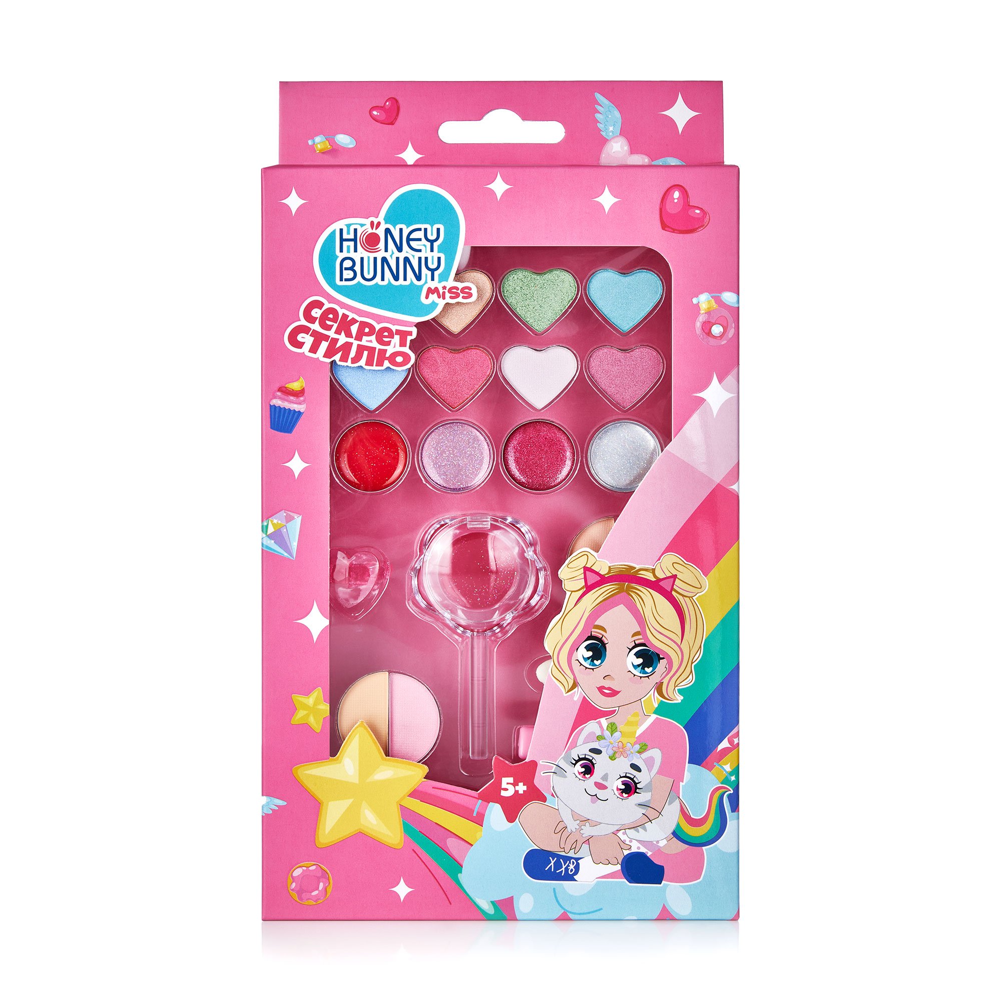 

Уцінка! Набір для дівчат Honey Bunny Miss Секрет стилю (бальзам для губ + блиск для губ + тіні для повік)