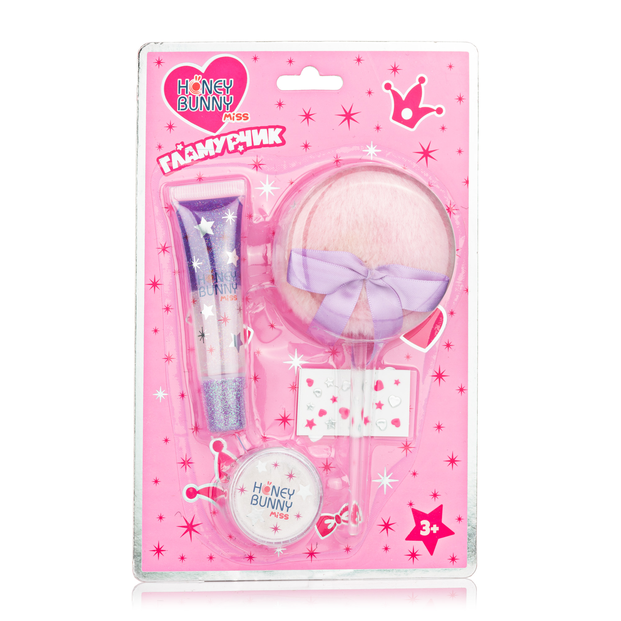 

Honey Bunny Miss Набір для дівчат Кришталеве сяйво (блиск для губ, шиммер для тіла та обличчя)