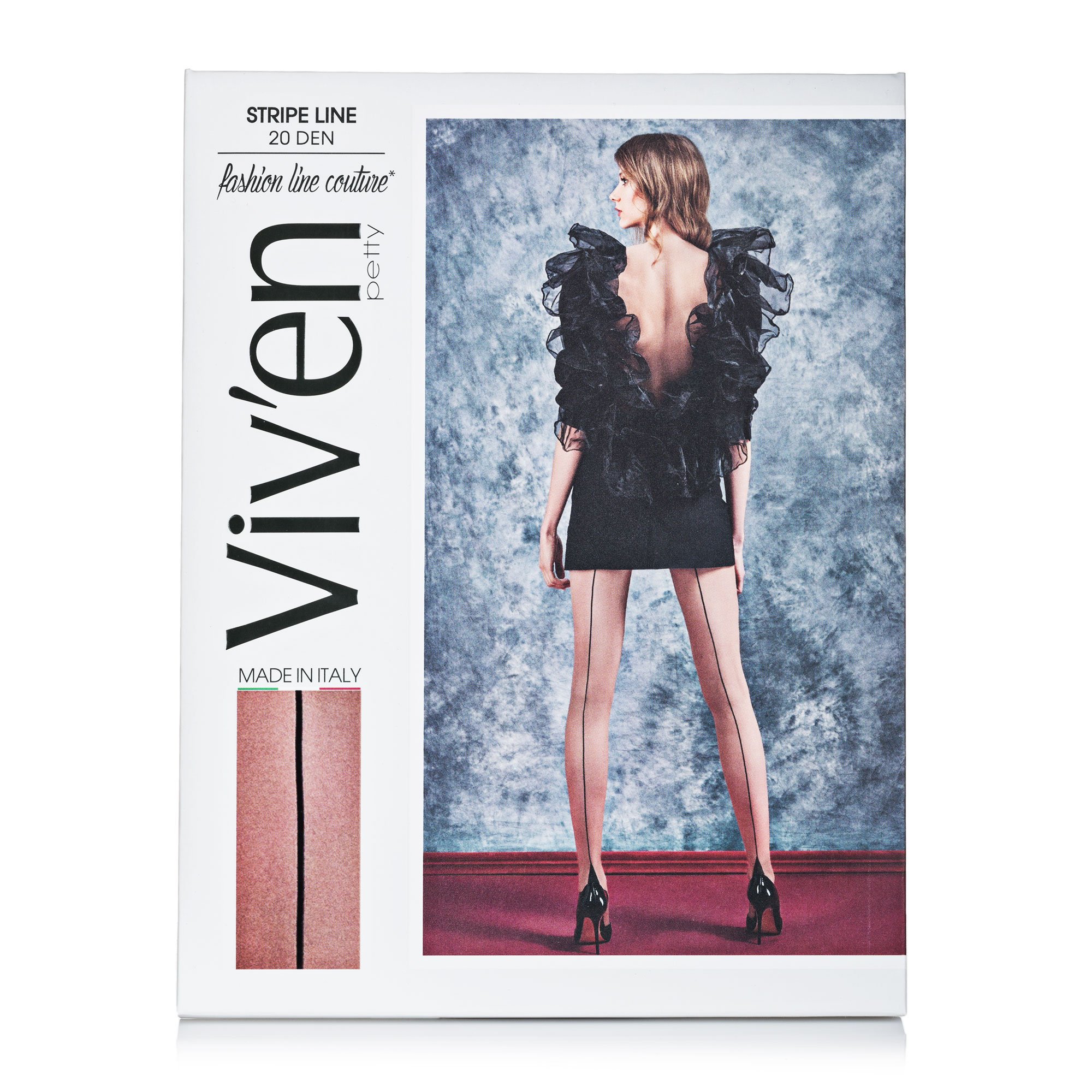 

Колготи жіночі TM Viv’en petty 4P6 Стріп лайн 20 ден натуральний/золото р.3