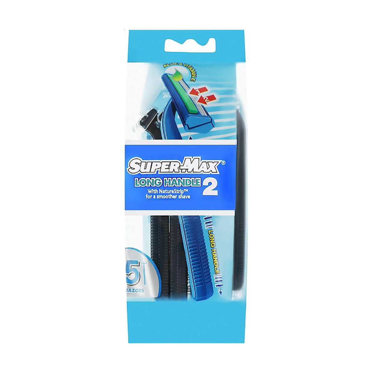 

Одноразовий станок для гоління Super-Max Long Handle 2 чоловічий, 5 шт